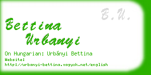 bettina urbanyi business card